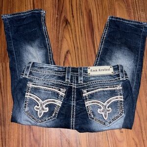 Rock Revival Dark Blue Cropped Jeans